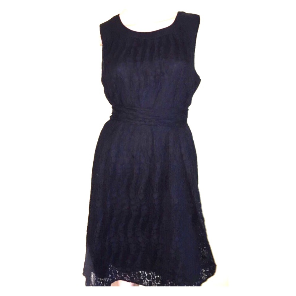 Marc New York Andrew Marc Black Lace Dress Size 10